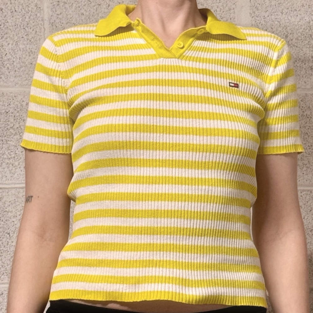 Tommy Hilfiger Striped Polo T-Shirt Size S